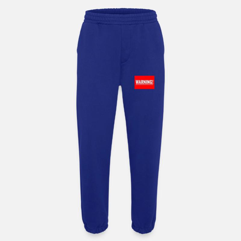 Warnung Flexibles Stickdesign - Heavyweight Jogginghose - made by SPREAD  - Iconic Blue