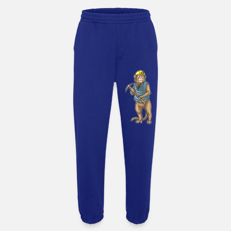Affe Bergarbeiter Spitzhacke Bergbau - Heavyweight Jogginghose - made by SPREAD  - Iconic Blue