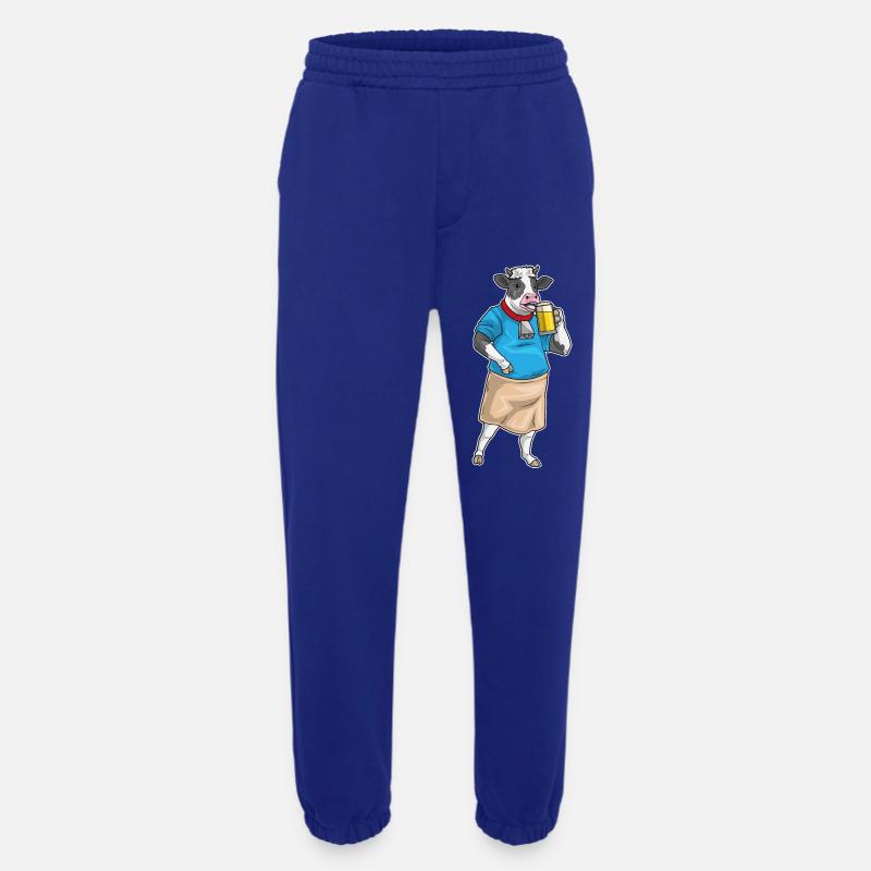 Cow Beer - Heavyweight Jogging Pants - made by SPREAD  - Iconic Blue