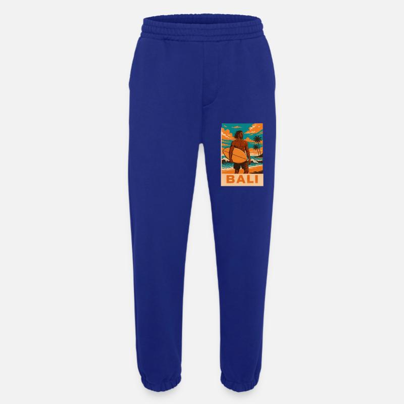 Surfers on Bali Beach Sunset - Heavyweight Jogging Pants - made by SPREAD  - Iconic Blue