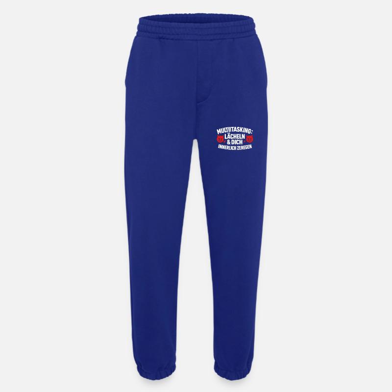 Multitasking Internally disassembling smiles - Heavyweight Jogging Pants - made by SPREAD  - Iconic Blue