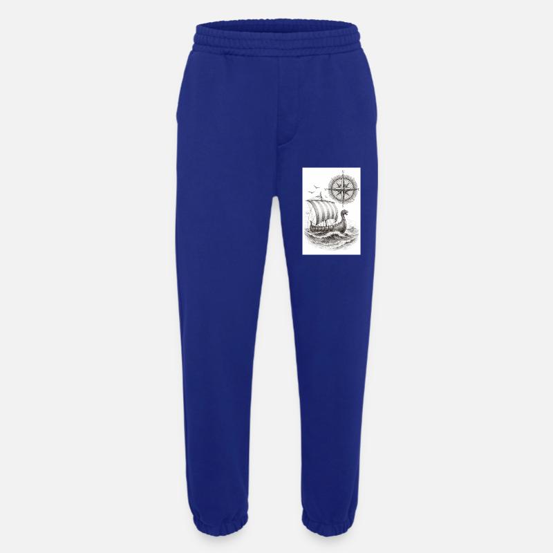 Compass Viking Sailing Ship - Heavyweight Jogging Pants - made by SPREAD  - Iconic Blue