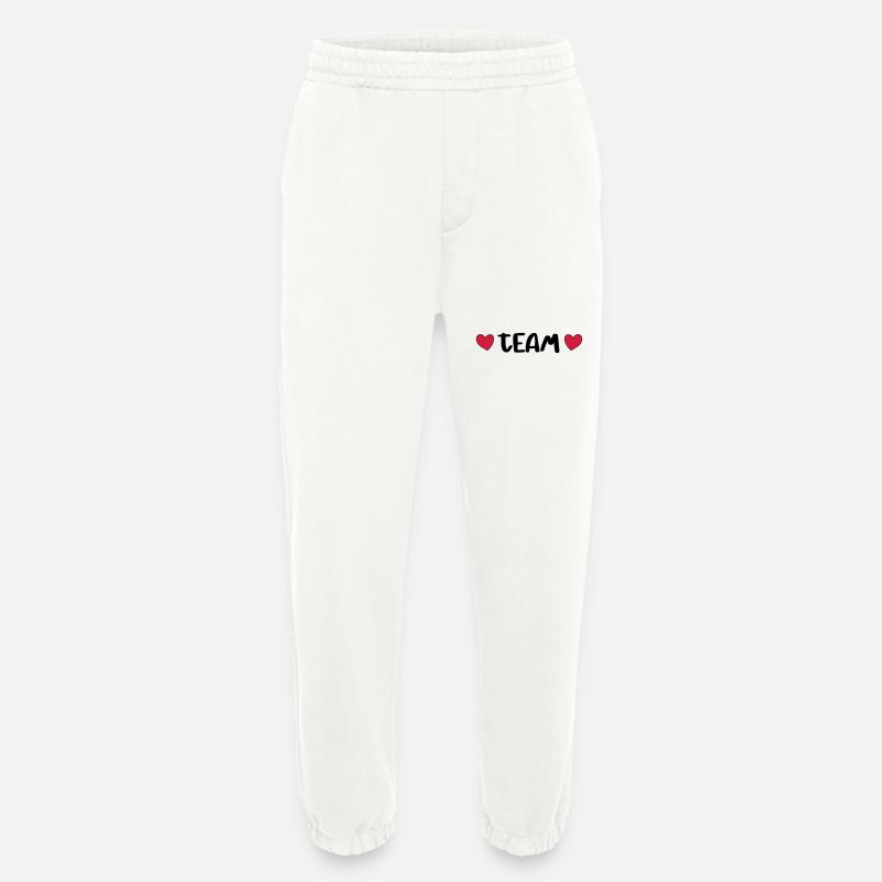 Team Heart - Heavyweight Jogging Pants - made by SPREAD  - OFF WHITE