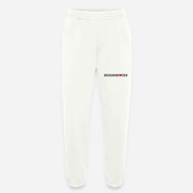 Breakdancing Crew Heart - Heavyweight Jogging Pants - made by SPREAD  - OFF WHITE