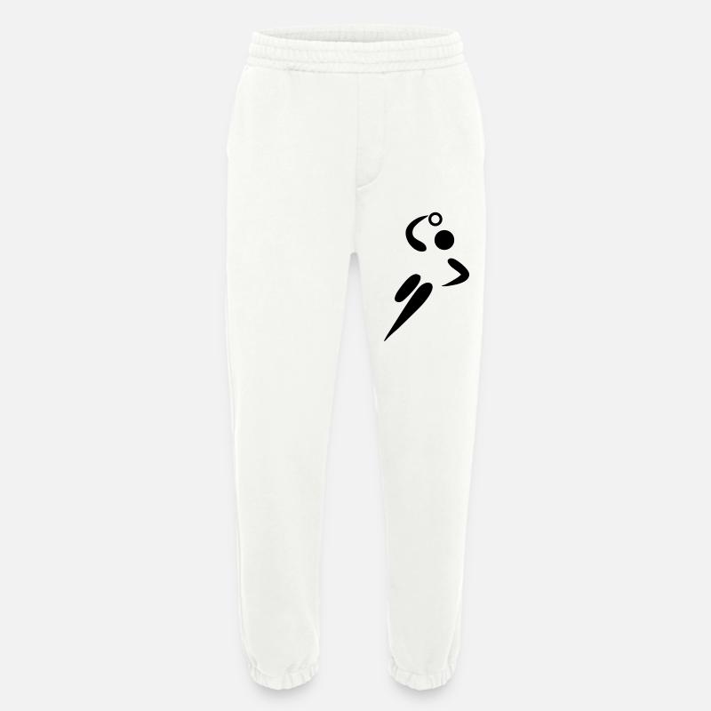 Handball Strichmännchen Grafik - Heavyweight Jogginghose - made by SPREAD  - OFF WHITE