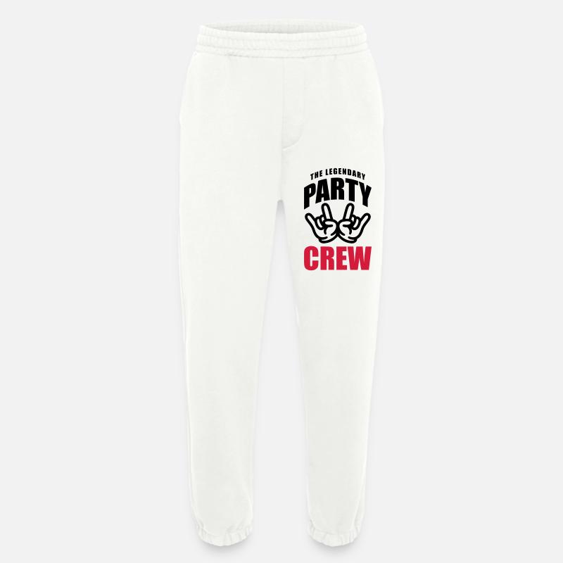 Party Crew Funny - Heavyweight Jogging Pants - made by SPREAD - OFF WHITE