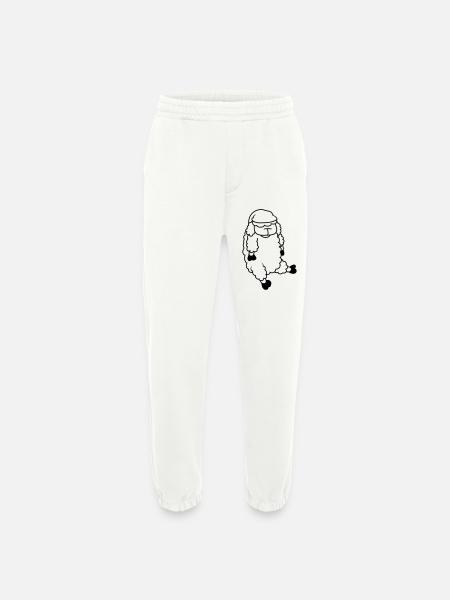 Sleeping Sheep Sleeping Cap - Heavyweight Jogging Pants - made by SPREAD - OFF WHITE