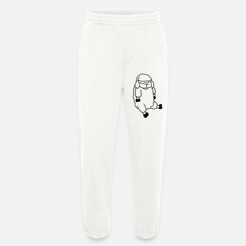 Sleeping Sheep Sleeping Cap - Heavyweight Jogging Pants - made by SPREAD  - OFF WHITE