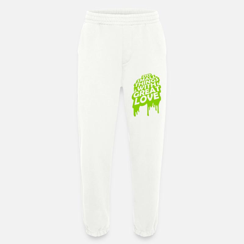 Quote do small things - Heavyweight Jogging Pants - made by SPREAD  - OFF WHITE