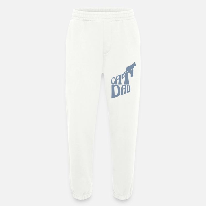 Cat Dad Logo Design - Heavyweight Jogginghose - made by SPREAD  - OFF WHITE