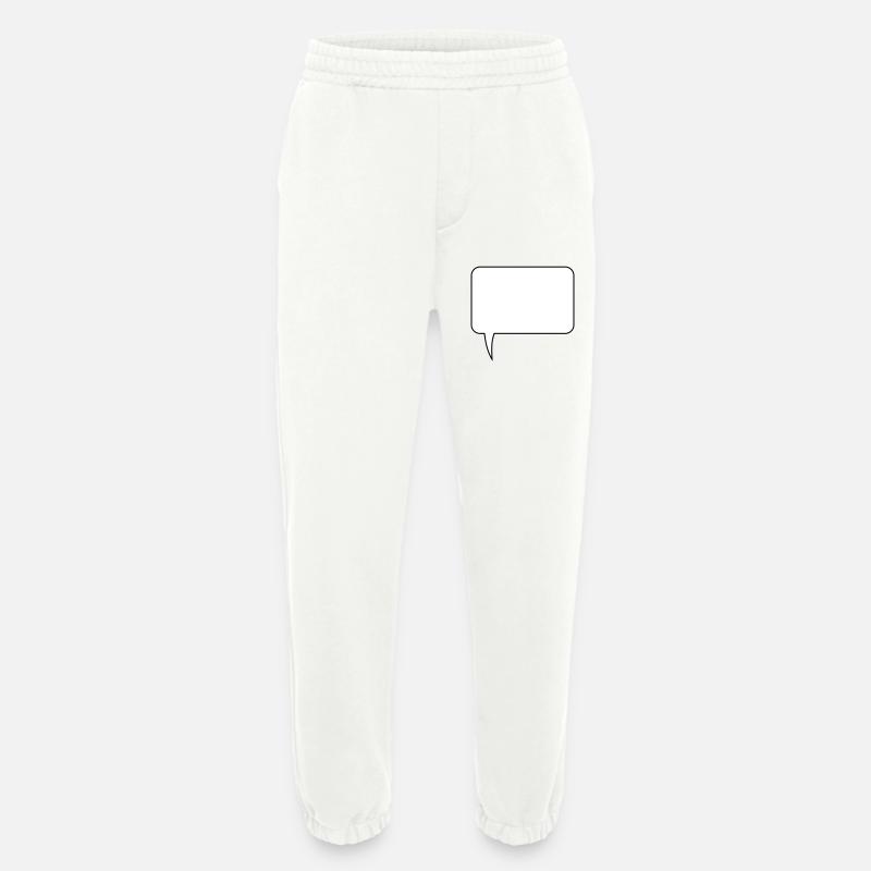 Speech bubble rectangle design - Heavyweight Jogging Pants - made by SPREAD  - OFF WHITE