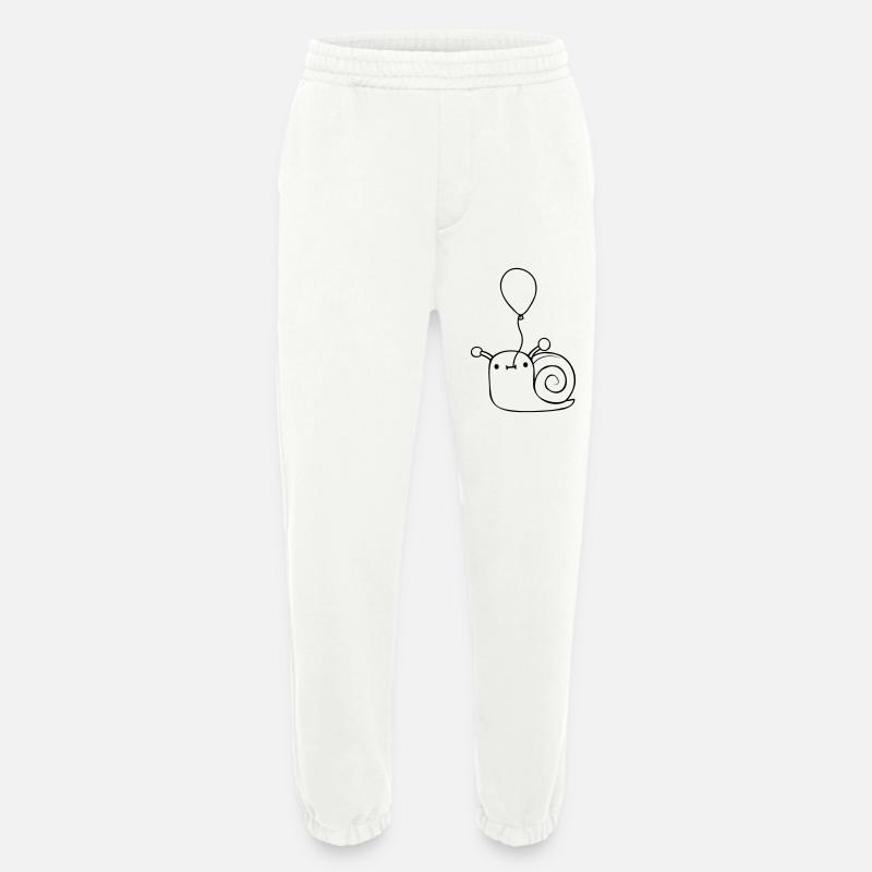 Balloon Snail Cute - Heavyweight Jogging Pants - made by SPREAD  - OFF WHITE