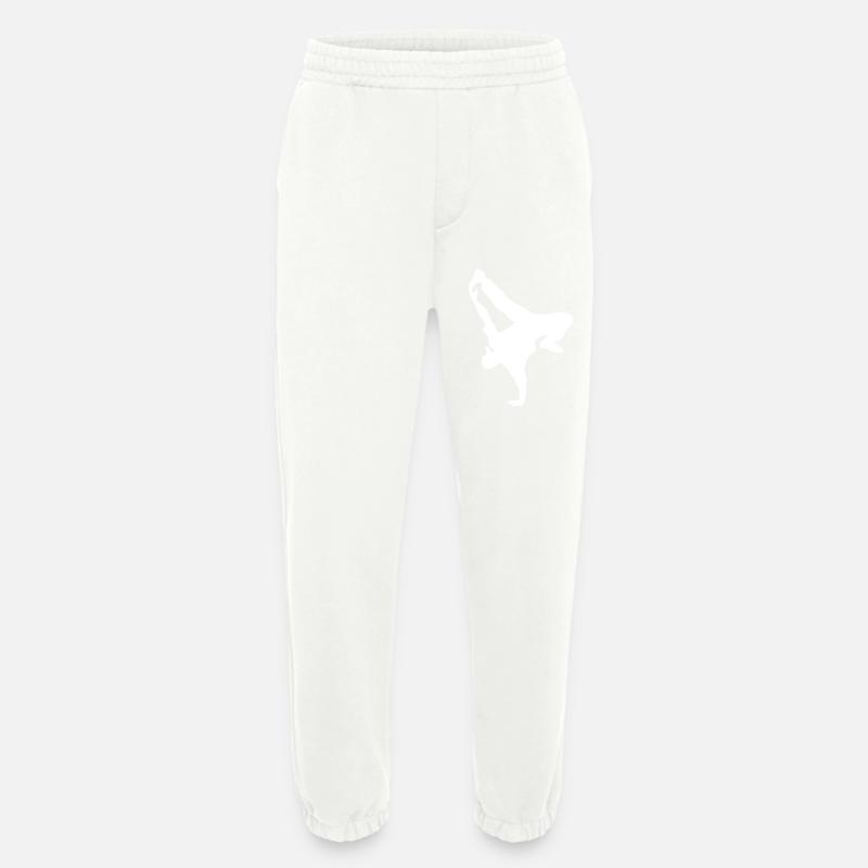 Breakdance Dancer graphics white - Heavyweight Jogging Pants - made by SPREAD  - OFF WHITE