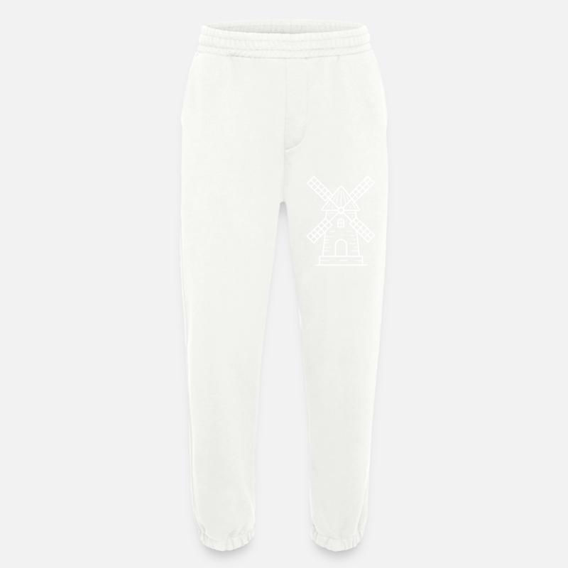 Windmühle Symbol - Heavyweight Jogginghose - made by SPREAD  - OFF WHITE