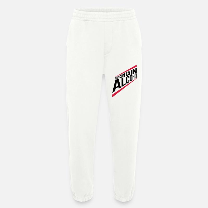 Text Kann Alkohol enthalten - Heavyweight Jogginghose - made by SPREAD - OFF WHITE