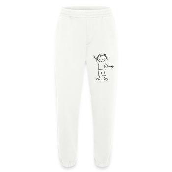 greeting waving family painted child scribble comi - Heavyweight Jogging Pants - made by SPREAD  - OFF WHITE - Front