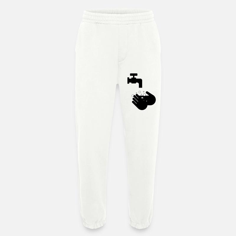 Hände waschen - Heavyweight Jogginghose - made by SPREAD  - OFF WHITE