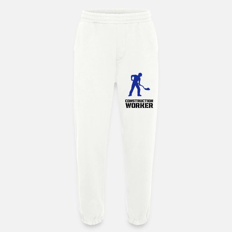 bauarbeiter baustelle worker - Heavyweight Jogginghose - made by SPREAD  - OFF WHITE