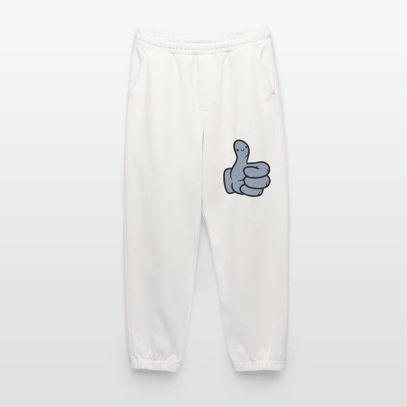 Visage Comic Main Pouce Pantalon de jogging bio épais fabriqué en UE
