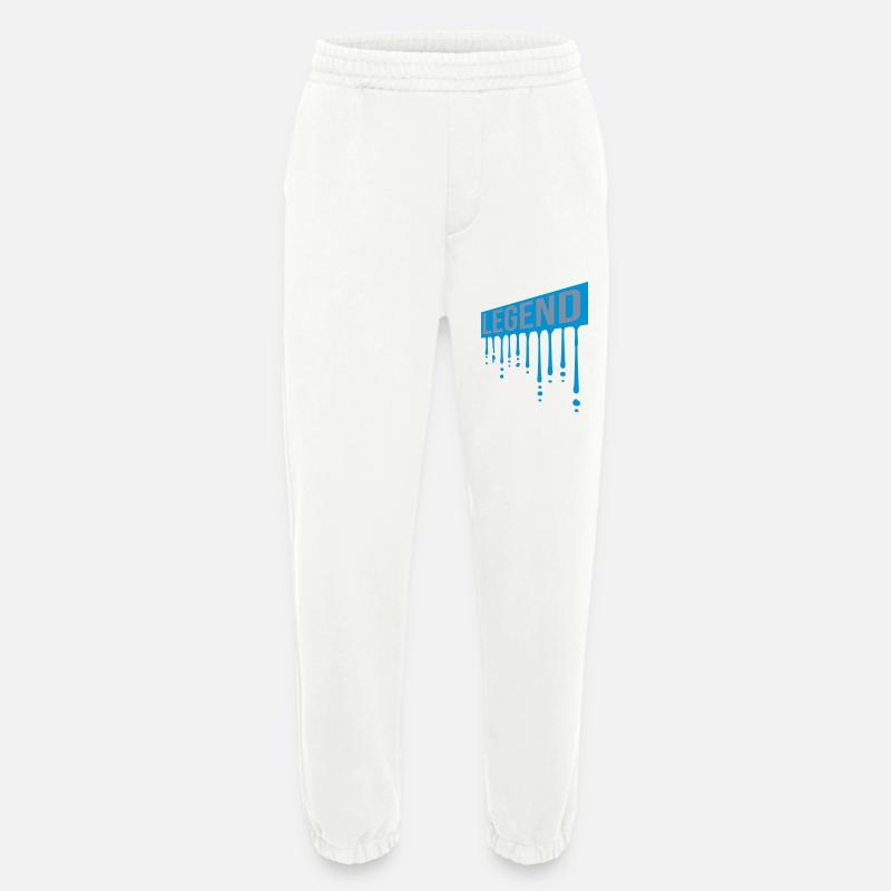 Legend Shield Graffiti Drops - Heavyweight Jogging Pants - made by SPREAD  - OFF WHITE