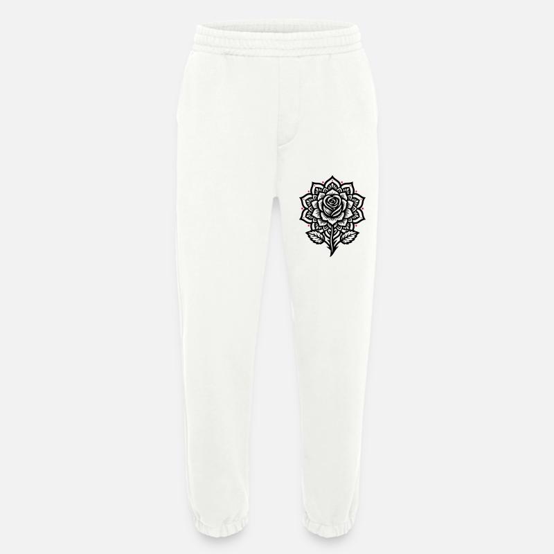 Rose Mandala - Heavyweight Jogginghose - made by SPREAD  - OFF WHITE