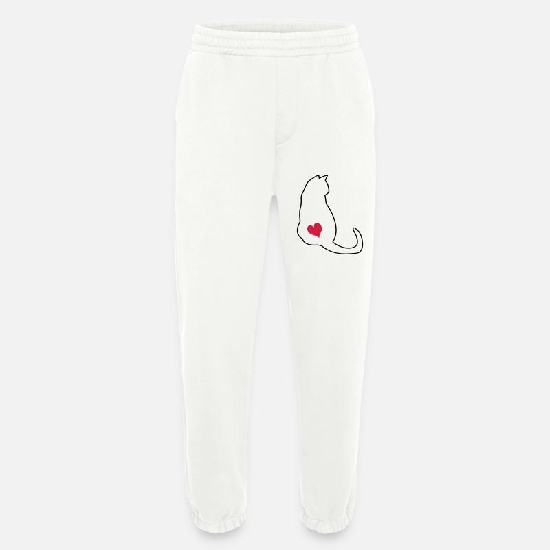 Chat - Pantalon de jogging bio épais fabriqué en UE - OFF WHITE