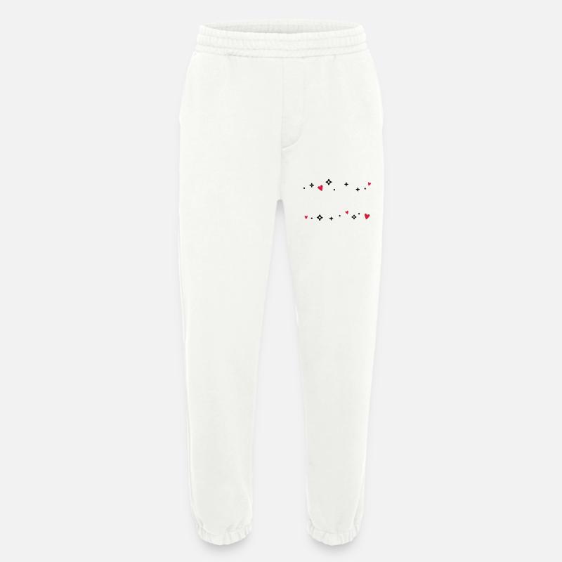 Herzen Sternchen Glitzer - Heavyweight Jogginghose - made by SPREAD  - OFF WHITE