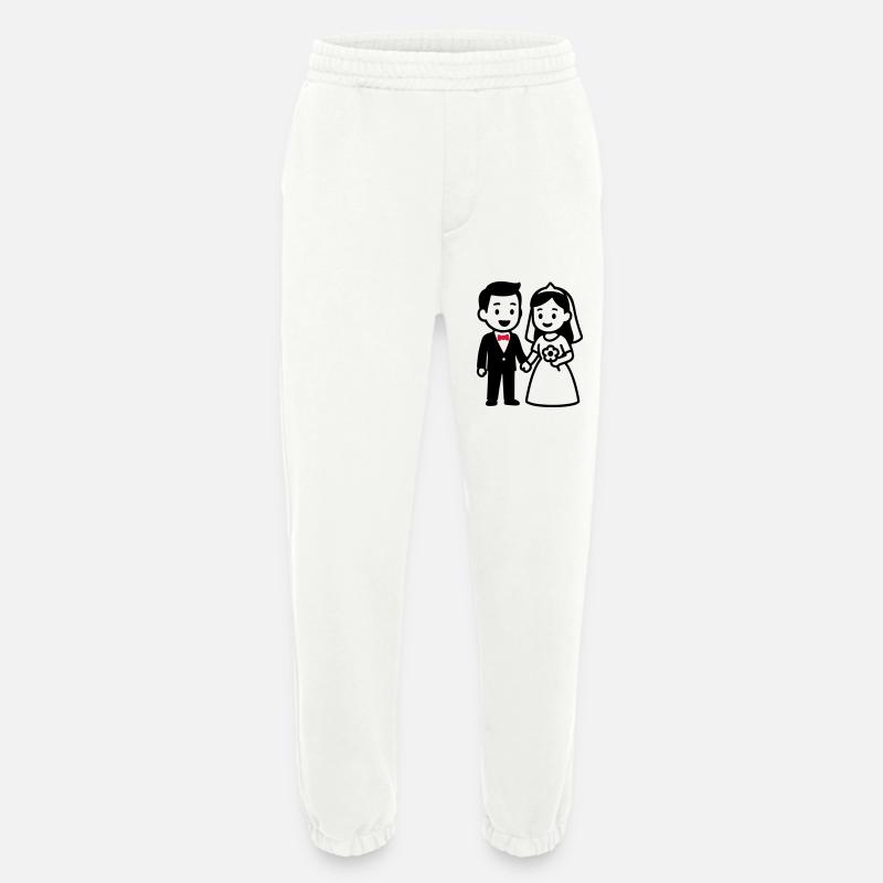 Ehepaar Hochzeit Brautpaar - Heavyweight Jogginghose - made by SPREAD  - OFF WHITE