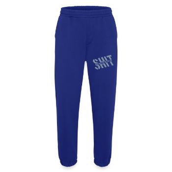 Devise Merde arrive blague - Pantalon de jogging bio épais fabriqué en UE - Iconic Blue - Devant