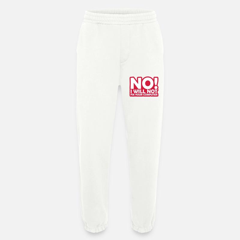 not fix your computer - Heavyweight Jogging Pants - made by SPREAD  - OFF WHITE