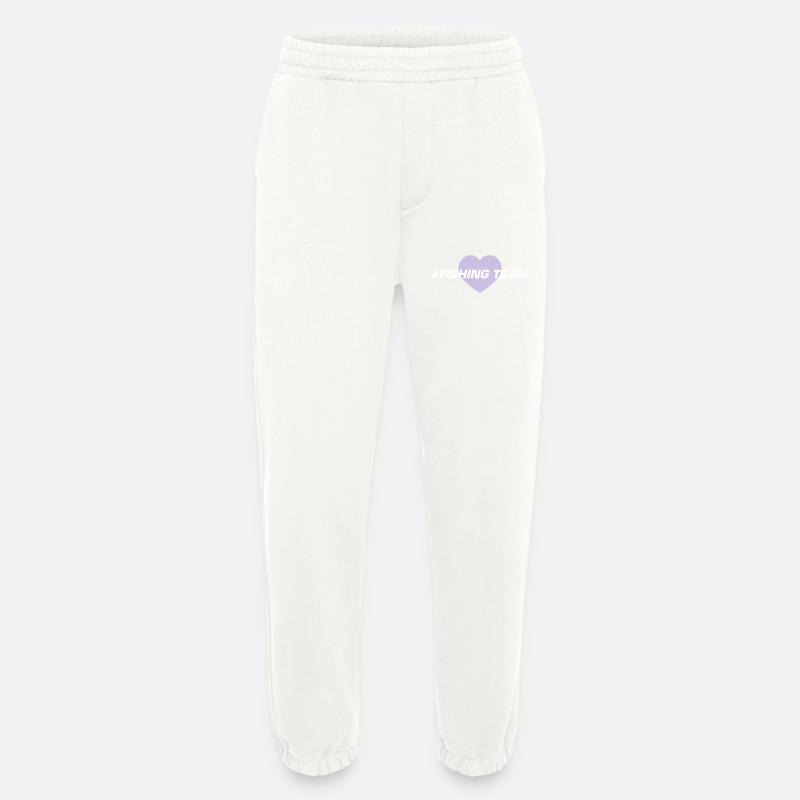 Cœur d’équipe de pêche - Pantalon de jogging bio épais fabriqué en UE - OFF WHITE