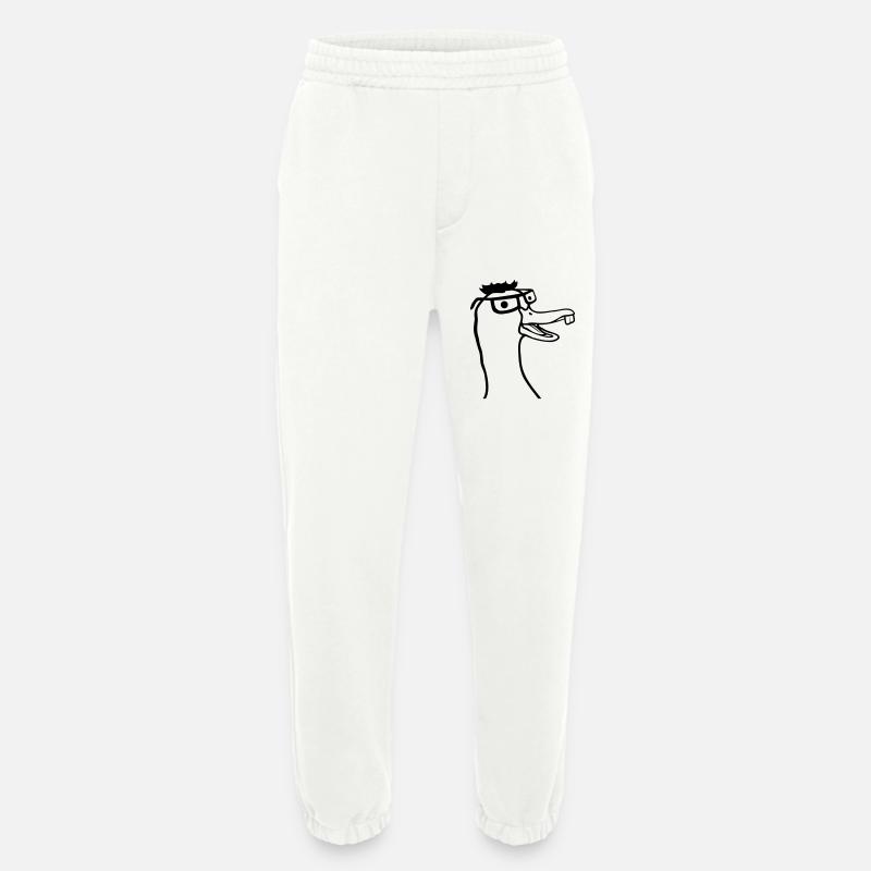 Geek Hornbrille Nerd Gans - Heavyweight Jogginghose - made by SPREAD  - OFF WHITE