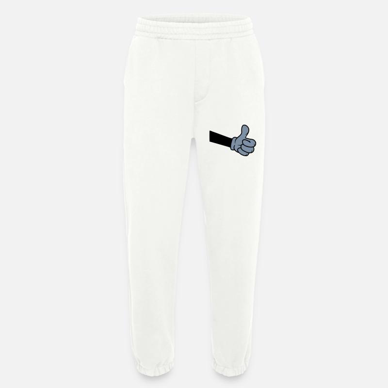 OK Comic Hand Thumb - Heavyweight Jogging Pants - made by SPREAD  - OFF WHITE