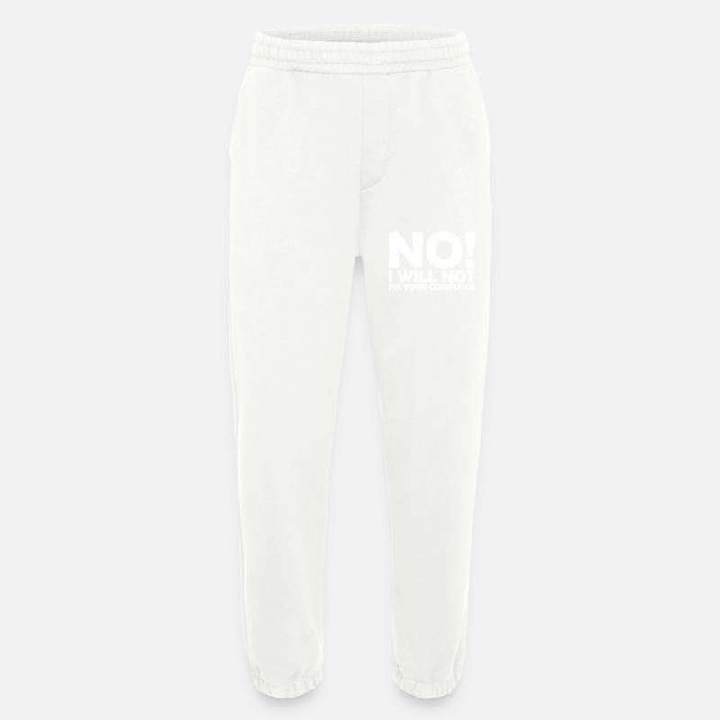 not fix your computer - Heavyweight Jogging Pants - made by SPREAD  - OFF WHITE