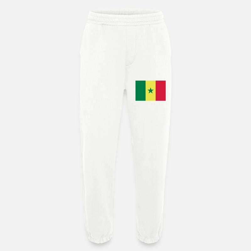 Drapeau Sénégal / Senegal flag - Heavyweight Jogging Pants - made by SPREAD  - OFF WHITE