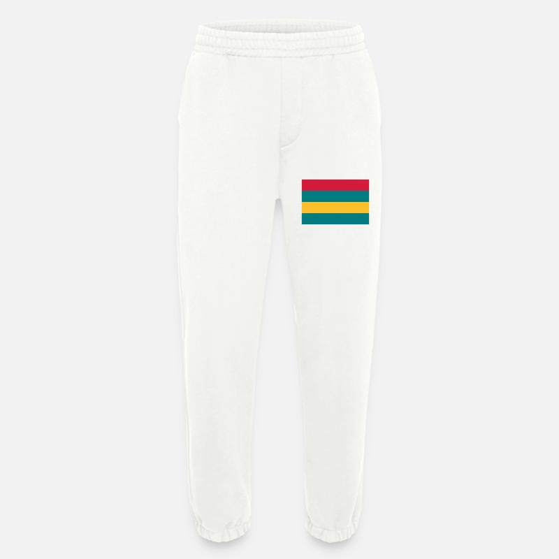 Mauritius island / Drapeau Ile Maurice - Pantalon de jogging bio épais fabriqué en UE - OFF WHITE