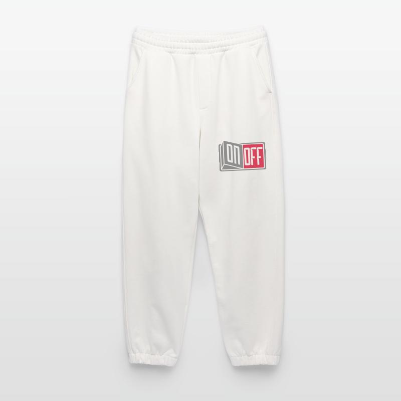 button off on switch button turn off Heavyweight Jogging Pants - made by SPREAD 