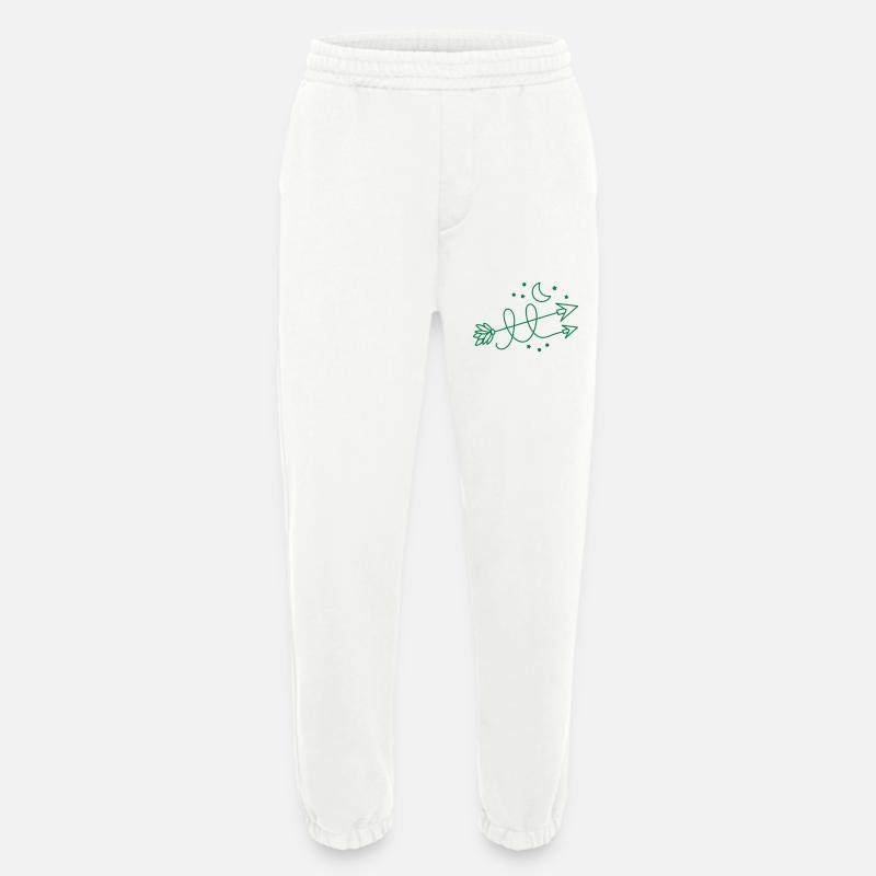 arrows direction with crescent moon - Heavyweight Jogging Pants - made by SPREAD - OFF WHITE