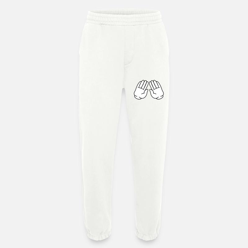 Comic Hands 02 - Heavyweight Jogging Pants - made by SPREAD  - OFF WHITE