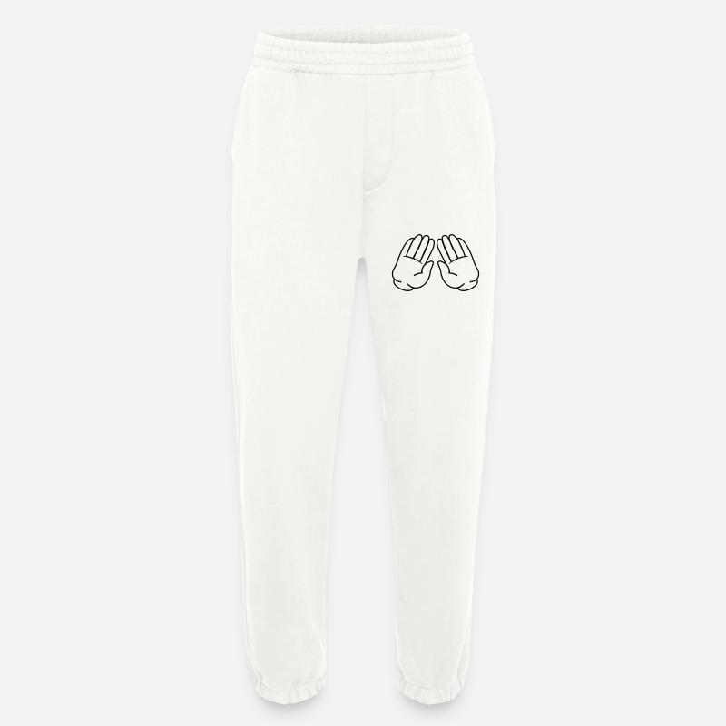 comic hände 01 - Heavyweight Jogginghose - made by SPREAD  - OFF WHITE
