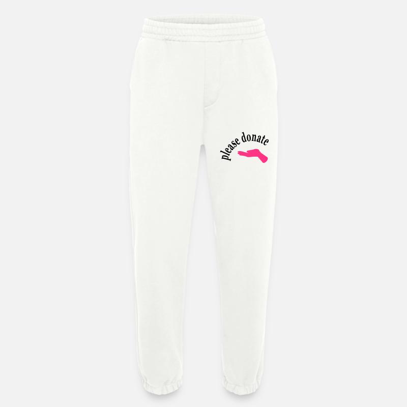 geld spenden - Heavyweight Jogginghose - made by SPREAD  - OFF WHITE