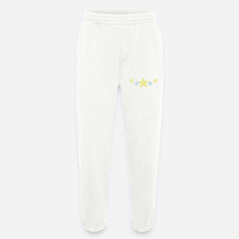 Stars Design 2 - Heavyweight Jogging Pants - made by SPREAD  - OFF WHITE
