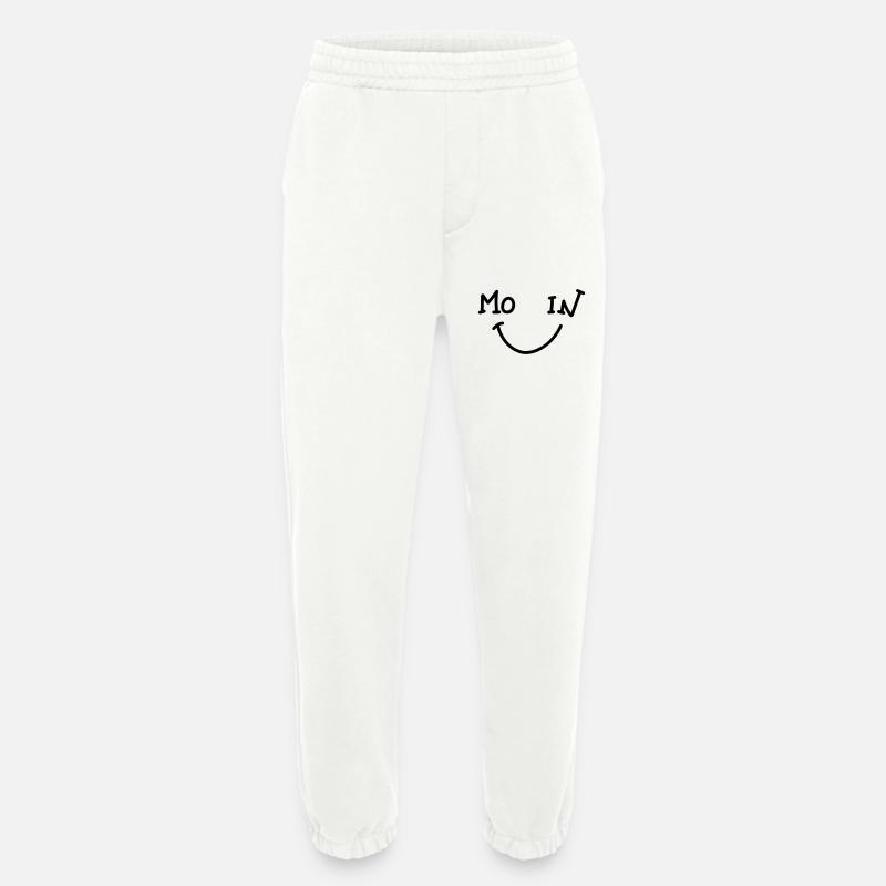 Lächelnder Moin Moment - Heavyweight Jogginghose - made by SPREAD  - OFF WHITE