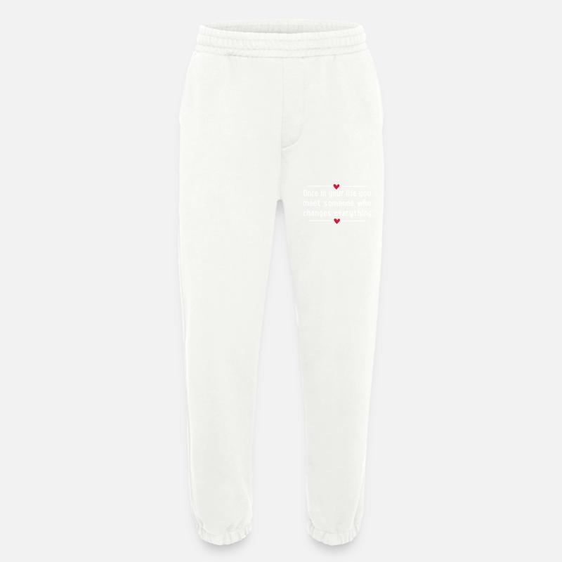 verliebt - Heavyweight Jogginghose - made by SPREAD  - OFF WHITE