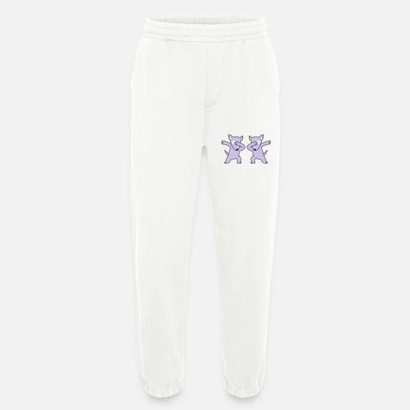 dog dabbing - Heavyweight Jogginghose - made by SPREAD  - OFF WHITE