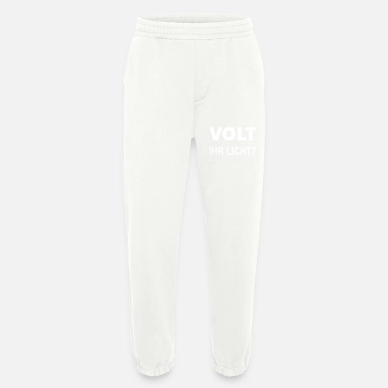 Volt Your Light - Heavyweight Jogging Pants - made by SPREAD  - OFF WHITE