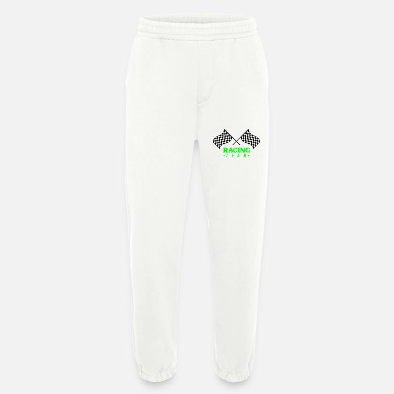 racing flag team - Heavyweight Jogginghose - made by SPREAD  - OFF WHITE
