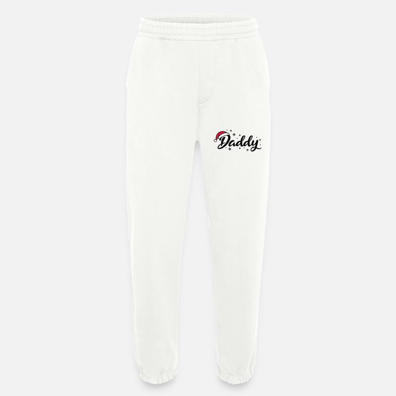 Santa Hat Daddy Dad - Heavyweight Jogging Pants - made by SPREAD  - OFF WHITE