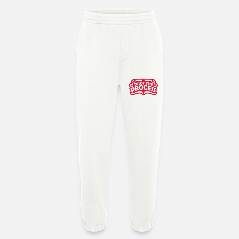 trust the process Zitat - Heavyweight Jogginghose - made by SPREAD  - OFF WHITE