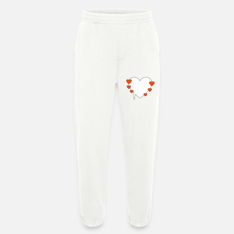 Sprechblase mit Herzen 3 - Heavyweight Jogginghose - made by SPREAD  - OFF WHITE